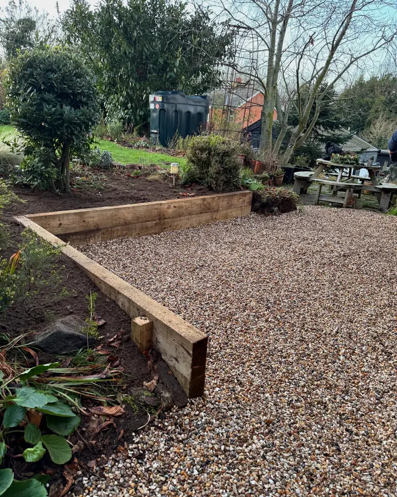 Neat, level and freshly turfed garden
